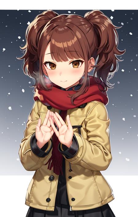 53373-2608527447-best quality, lineart, outlines, vanishing point, ice, igloo, winter clothes, snowing, standing around fire, jacket, rise kujika.png